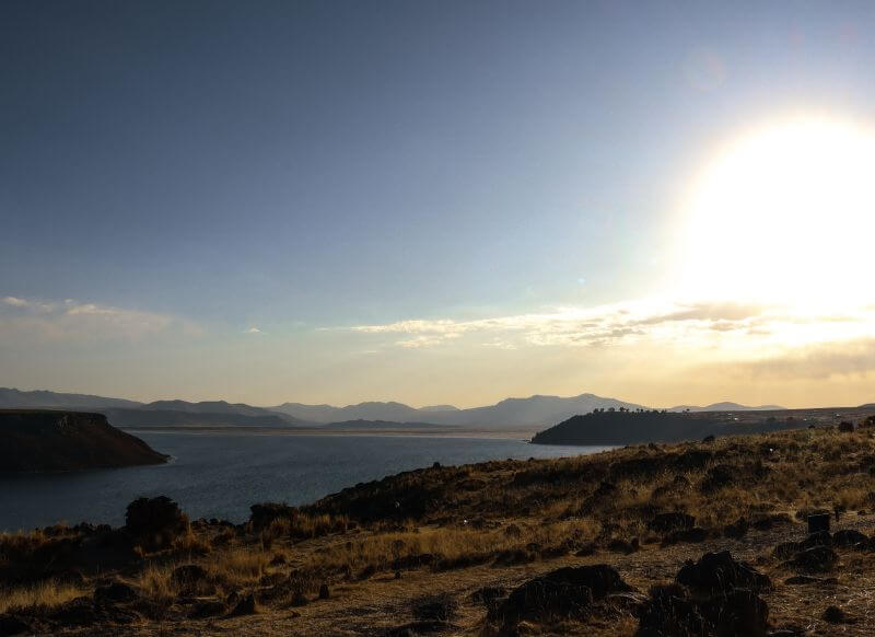 sunrise from lake titicaca puno peru get in peru