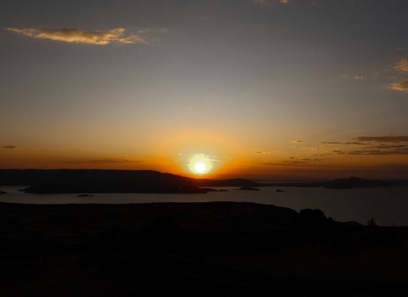 sunset lake titicaca puno peru get in peru
