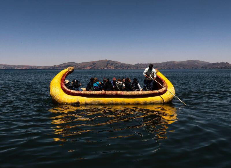 totora boat trip on lake titicaca puno peru get in peru