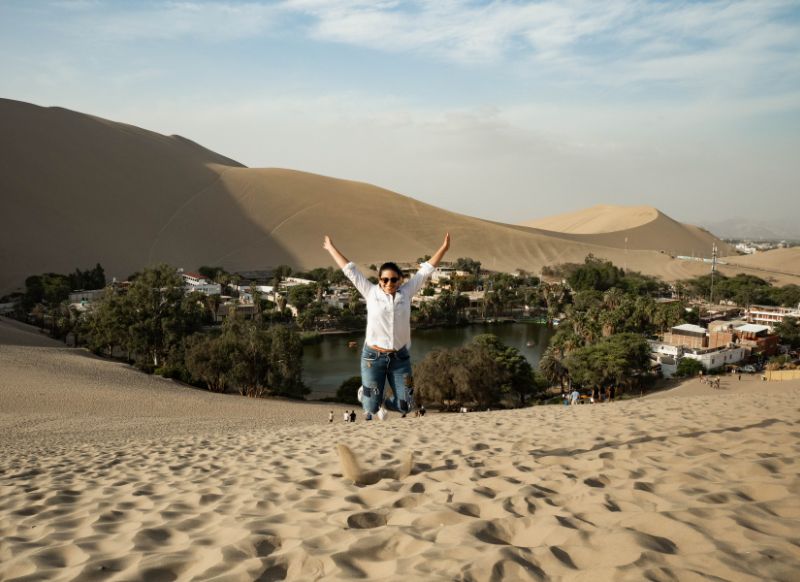 Huachina the peruvian oasis in the midle of the desert