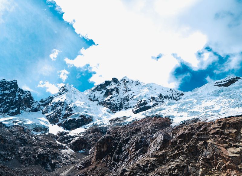 Vista del Nevado Rocotuyoc y los glaciares de la Cordillera Blanca durante el tour Full Day.